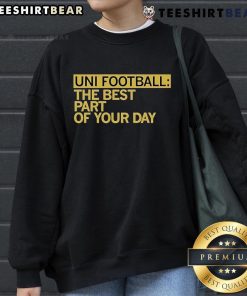 Alt Text: Cozy Top UNI Football sweatshirt, perfect for game day and the best part of your day, featuring vibrant team colors.
