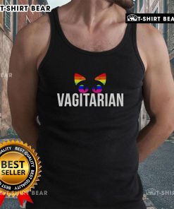 Colorful Top Vagitarian Cat Rainbow Tank Top featuring a vibrant cat design, perfect for animal lovers and casual wear.