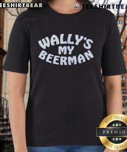 Alt Text: Top Wally's My Beerman Ladies Tee featuring a stylish design perfect for beer lovers and casual outings.