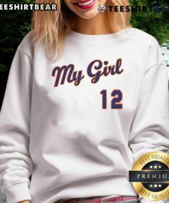 Top Wander Franco My Girl 12 Sweatshirt featuring a stylish design, perfect for baseball fans and casual wear.