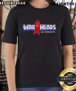Top Warheads on Foreheads Ladies Tee in vibrant colors, showcasing unique design and stylish fit for casual wear.