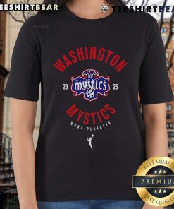 Top Washington Mystics 2025 WNBA Playoff ladies tee featuring team colors and logo, perfect for fans and game day.