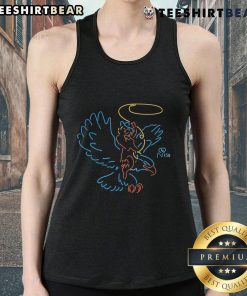 Top Wayfaring Strangers Cosmic American Music Motel California tank top featuring vibrant graphics and retro design.