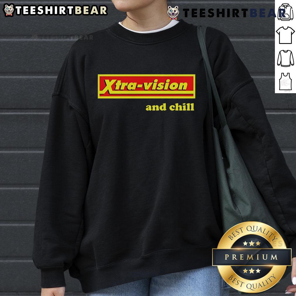 Top Xtra Vision And Chill Sweatshirt Cozy Top Xtra Vision and Chill Sweatshirt in stylish design, perfect for casual wear and lounging.