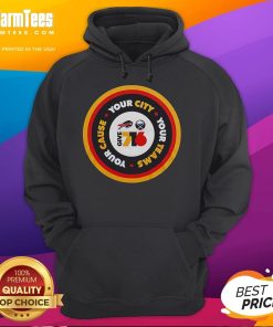 Buffalo Bills hoodie featuring 'Top Your City, Your Team, Your Cause' design, perfect for fans supporting their team.