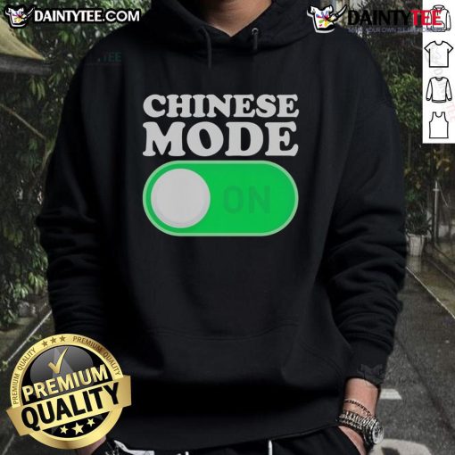 Official Chinese Mode ON Hoodie featuring a stylish design and vibrant colors, perfect for casual wear.