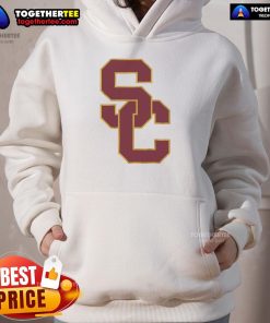 Original USC Trojans Football primary logo hoodie featuring bold colors and a stylish design for fans.