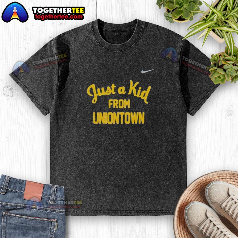 Official West Virginia Mountaineers Just A Kid From Uniontown Washed T Shirt