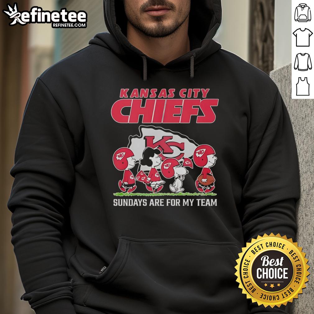 Top Peanuts Characters Kansas City Chiefs Sundays Are For My Team Hoodie