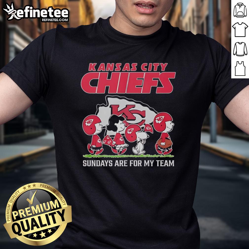 Top Peanuts Characters Kansas City Chiefs Sundays Are For My Team T Shirt