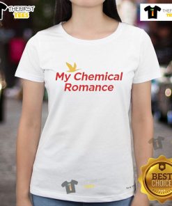 Official My Chemical Romance logo on a stylish ladies tee, perfect for fans of the iconic rock band.