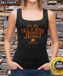 Awesome Are You Fall O Ween Jesus Tank Top featuring festive autumn graphics and a playful design for Halloween celebrations.