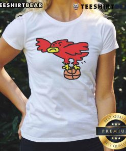 Awesome Atlanta Hawk bird art on a stylish ladies tee, perfect for wildlife lovers and fashion enthusiasts.
