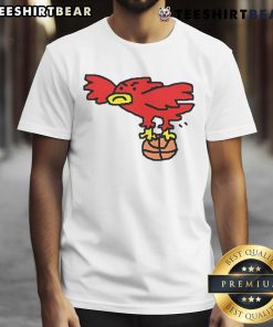Awesome Atlanta Hawk bird art T-shirt featuring a vibrant design of a hawk in flight, perfect for bird lovers and sports fans.