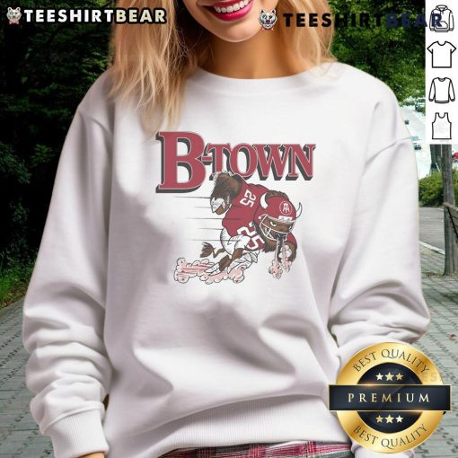 Awesome B-Town Hoosiers Indiana sweatshirt featuring The Bison design, perfect for fans and casual wear.
