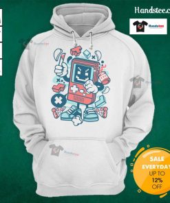 Alt Text: Awesome Bad Gamer Gameboy Retro Hoodie featuring a vintage gaming design, perfect for gaming enthusiasts.