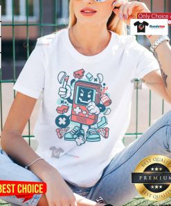Awesome Bad Gamer Gameboy retro ladies tee featuring a vintage gaming design perfect for gaming enthusiasts.