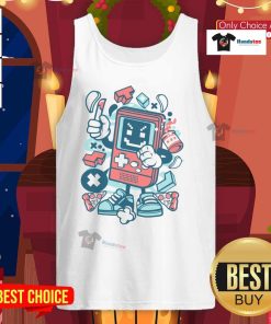 Awesome Bad Gamer Gameboy retro tank top featuring vintage gaming graphics and a stylish design for gamers.