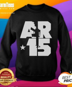 Awesome Ballerina AR-15 sweatshirt featuring a unique design blending ballet and firearm themes, perfect for stylish comfort.