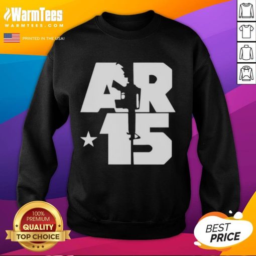 Awesome Ballerina AR-15 sweatshirt featuring a unique design blending ballet and firearm themes, perfect for stylish comfort.