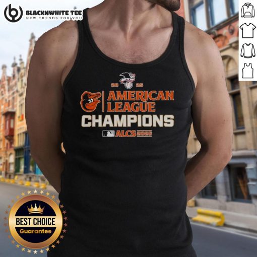 Awesome Baltimore Orioles MLB 2025 ALCS American League Champions tank top featuring team logo and vibrant design.