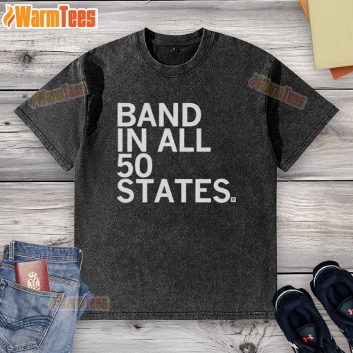 Awesome Band in All 50 States washed t-shirt featuring unique design and vibrant colors, perfect for music lovers.