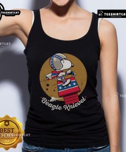 Awesome Beagle Knievel tank top featuring a playful beagle graphic, perfect for dog lovers and casual summer wear.