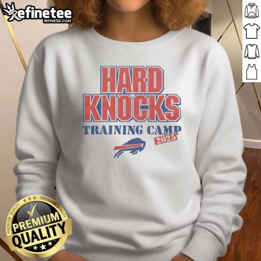 Awesome Buffalo Bills Hard Knocks Training Camp 2025 sweatshirt featuring bold team logo and vibrant colors.