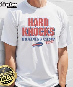 Awesome Buffalo Bills Hard Knocks Training Camp 2025 T-Shirt featuring team logo and vibrant design for fans.