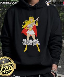 Chibi She-Ra comic cartoon hoodie featuring vibrant colors and fun designs, perfect for fans of She-Ra merchandise.