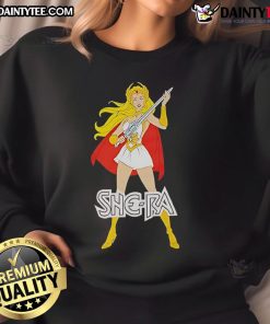 Alt Text: Awesome Chibi She-Ra comic cartoon sweatshirt featuring colorful designs of She-Ra in a playful chibi style.