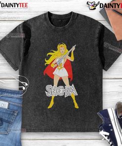 Awesome Chibi She-Ra comic cartoon design on a washed t-shirt, perfect for fans of She-Ra and stylish casual wear.