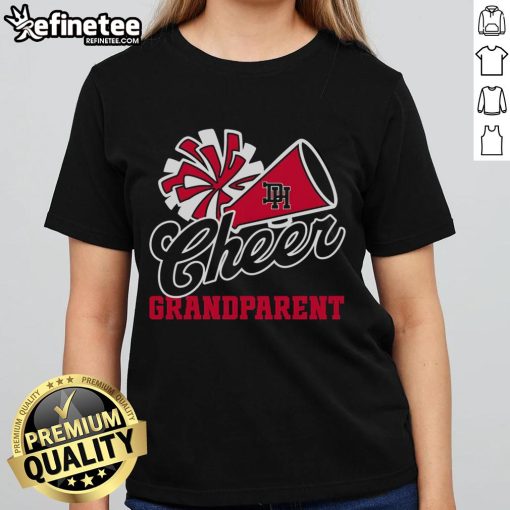 Awesome Dixie Cheer Megaphone Grandparent Ladies Tee featuring vibrant design perfect for proud grandmothers at events.