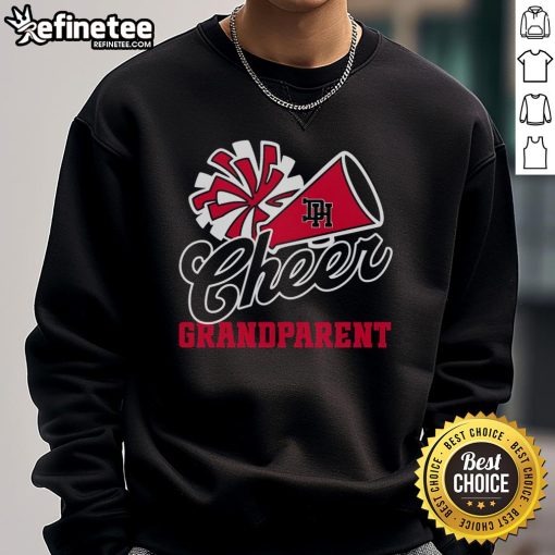 Awesome Dixie Cheer Megaphone Grandparent Sweatshirt in vibrant colors, perfect for supportive grandparents at events.