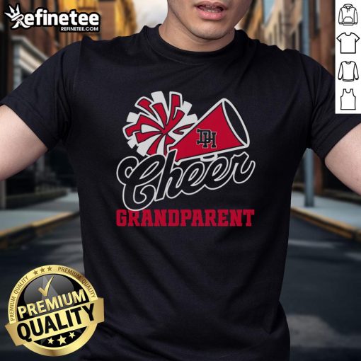 Awesome Dixie Cheer Megaphone Grandparent T-Shirt design featuring a vibrant megaphone graphic and stylish text.