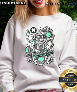 Awesome DJ Robot Sweatshirt featuring a colorful robotic DJ design, perfect for music lovers and fashion enthusiasts.
