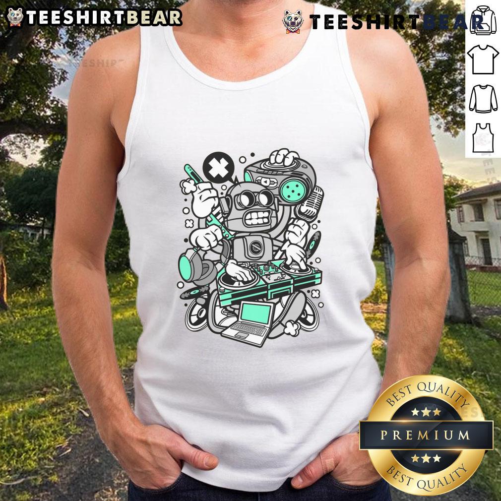 Awesome Dj Robot Tank Top Stylish Awesome DJ Robot Tank Top featuring a vibrant graphic design, perfect for music lovers and festival-goers.