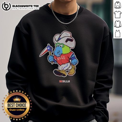 Awesome DLLS mascot mashup sweatshirt featuring vibrant graphics and a cozy design, perfect for casual wear.