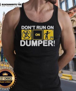 Awesome Don't Run On Dumper LFG Tank Top featuring a bold graphic design, perfect for casual wear and gaming enthusiasts.