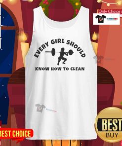 Girl demonstrating how to clean a tank top effectively; essential tips every girl should know for wardrobe care.