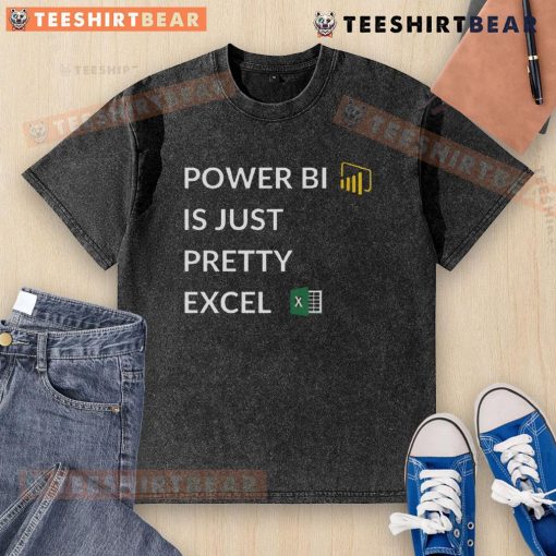 Awesome Excel vs Power BI T-shirt showcasing Power BI's design, perfect for data enthusiasts and analytics lovers.