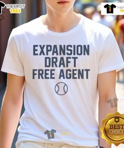 Alt Text: Awesome Expansion Draft Free Agent Transfer Market Baseball T-Shirt featuring a bold graphic and comfortable fit.