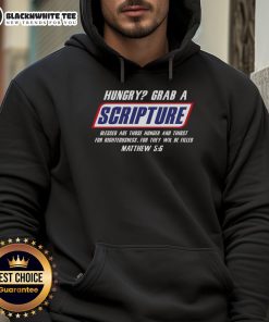 Awesome famous scripture gifts hoodie featuring a Bible verse candy bar parody design for unique Christian apparel.