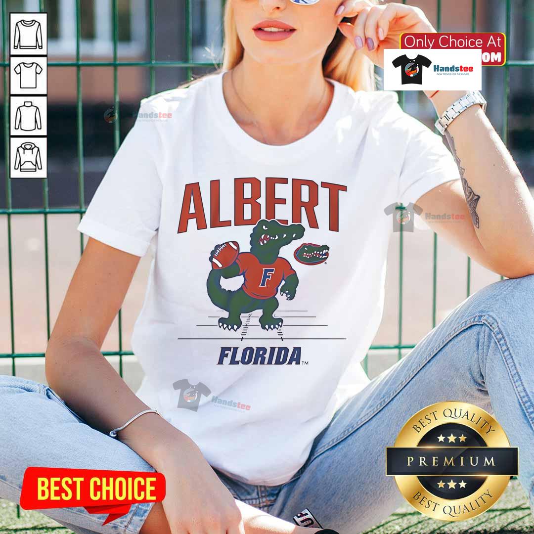 Awesome Florida Gators Football Gridiron Albert Mascot Ladies Tee Florida Gators football gridiron ladies tee featuring Albert the mascot, perfect for fans and game day apparel.
