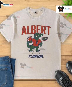 Awesome Florida Gators football gridiron t-shirt featuring the Albert mascot in vibrant colors.