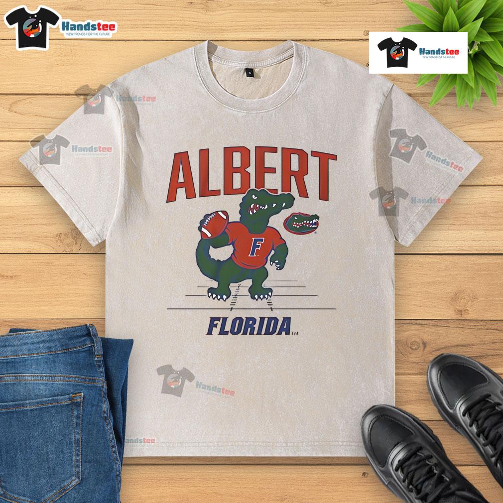 Awesome Florida Gators Football Gridiron Albert Mascot Washed T Shirt Awesome Florida Gators football gridiron t-shirt featuring the Albert mascot in vibrant colors.