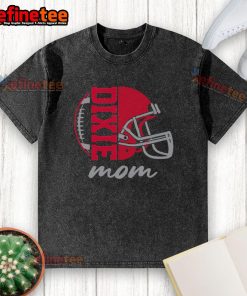 Awesome football helmet mom washed t-shirt featuring a vibrant design perfect for proud football moms.