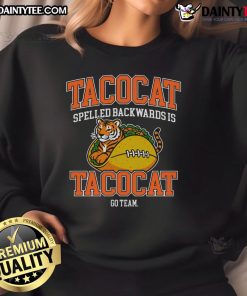 Cozy Awesome Game Day Tacocat Go Team Tiger Sweatshirt perfect for cheering on your favorite team with style.