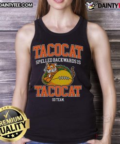 Awesome Game Day Tacocat Go Team Tiger tank top for sports fans, featuring a fun cat design perfect for cheering on your team.