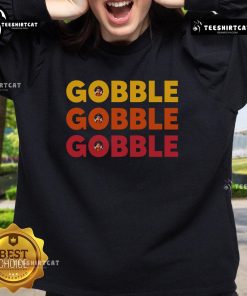 Awesome Gobble Gobble Gobble Sweatshirt in vibrant colors, perfect for Thanksgiving celebrations and cozy fall wear.